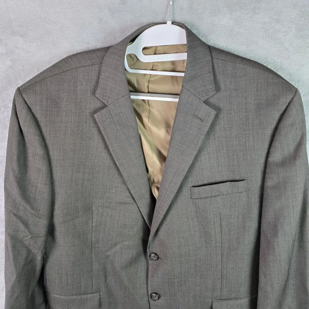 Lauren Ralph Lauren Men 44S Gray 100% Wool Two Button Blazer Sport Coat 44 Short
